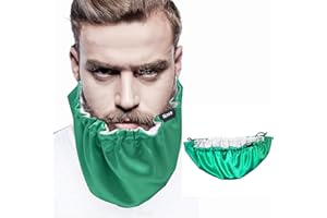 NAEE Mens Reversible Silky Satin Bamboo Beard Bonnet Bedtime Beard Bandana Guard Bib