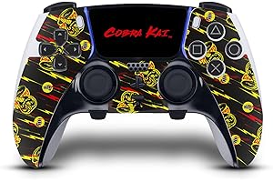 Head Case Designs Officially Licensed Cobra Kai Mixed Logos Iconic Vinyl Sticker Gaming Skin Decal Cover Compatible With Sony PlayStation 5 PS5 DualSense Edge Controller