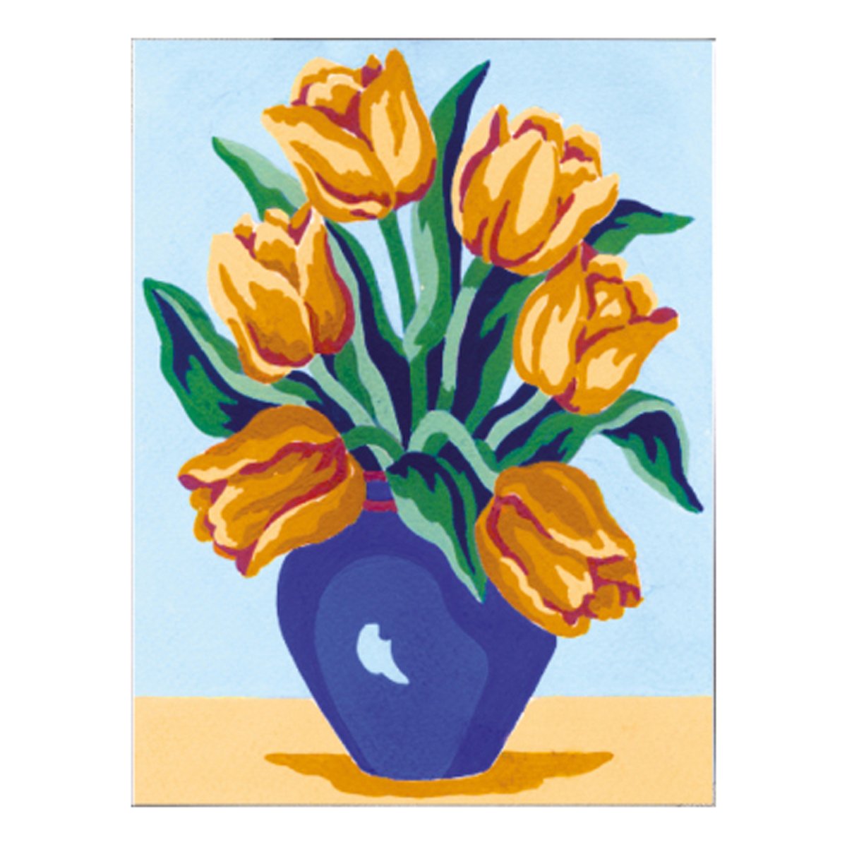 Collection D'Art Flowers Yellow Tulips Tapestry Kit, 100% Cotton, Multi-Colour, 20 x 25 x 0.1 cm