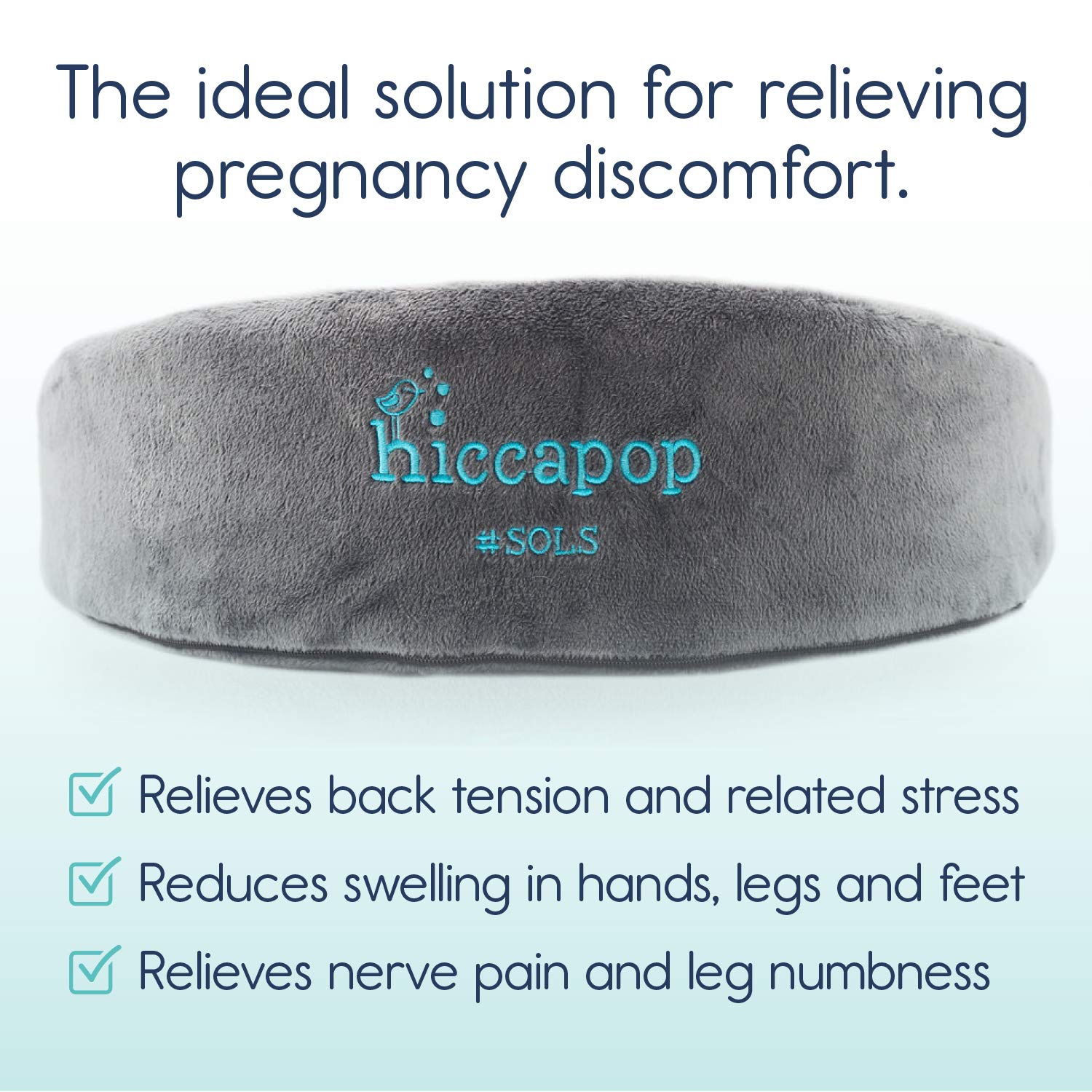 hiccapop Pregnancy Pillow Wedge for Maternity Memory Foam Maternity