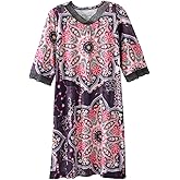 Silverts Open-Back Hospital Gowns for Women – Comfortable, Easy Dressing for Seniors & Patients - Milk Silk Lace 3/4 Sleeve