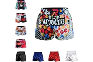 ROAR-INT Kid's Muay Thai Shorts Martial Arts MMA Kickboxing Shorts for Boys Girls Boxing Trunks Shorts