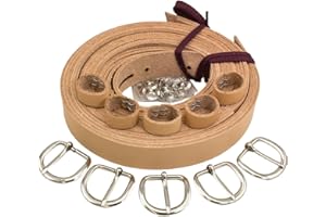 SLC Springfield Leather Company 5 Pack Natural Veg Tan Belt Blank Kit for Kids Belts and Dog Collars