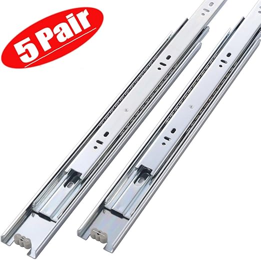 Friho 5 Pair Of 20 Inch Hardware Ball Bearing Side Mount Drawer