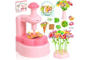 PIGETALE Fabric Flower Bouquets Toys for Girls 3 4 5 6 7 8 9 10 Years Old, DIY Arts & Crafts Kit for Kids Ages 4-8, Educational Preschool Learning Gardening Toys for Toddlers Christmas Birthday Gifts