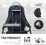 LOVEVOOK Laptop Backpack 15.6 Inch Women USB Charging Navy Blue view 5