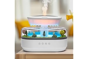 BLOIMP Essential Oil Diffuser 250ML Cloud Humidifier Rain Water Drip Diffuser Humidifier with Drip Music Micro Landscape Ultr