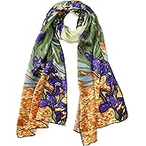 JWSilk Long Charmeuse Silk Scarf Classic Art Print