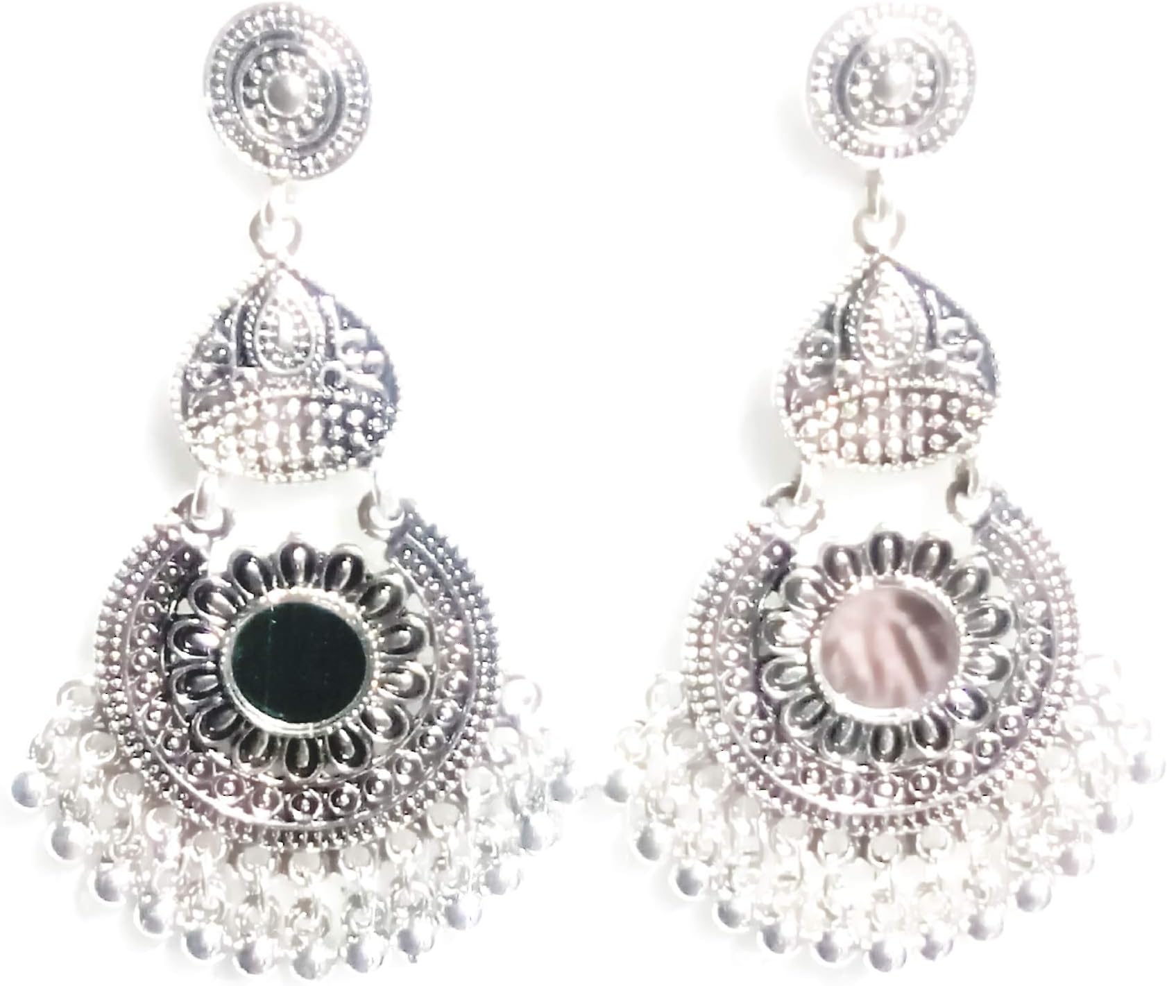 Moda House Oxidized Silver Plated Tribal Fashion Fancy Earrings for Women