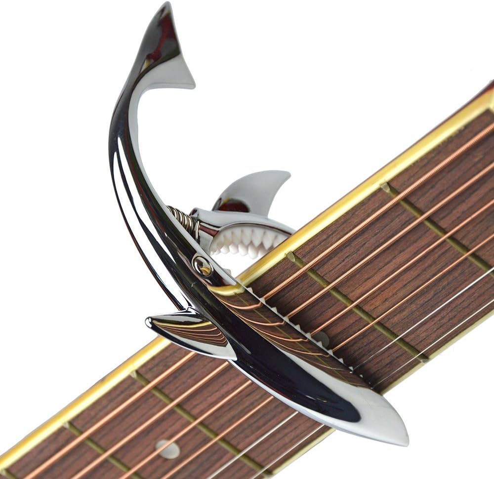 Imelod Guitar Capo for Acoustic and Electric Guitar Shark Capo Zinc Alloy for 6 String Guitar with Good Hand Feeling - Image 4