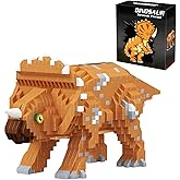 CSNRHG Dinosaur Triceratops Building Blocks Model Decor Micro Mini Blocks Toy Birthday for Age 6+ Children Adults Teens 1145 Pieces