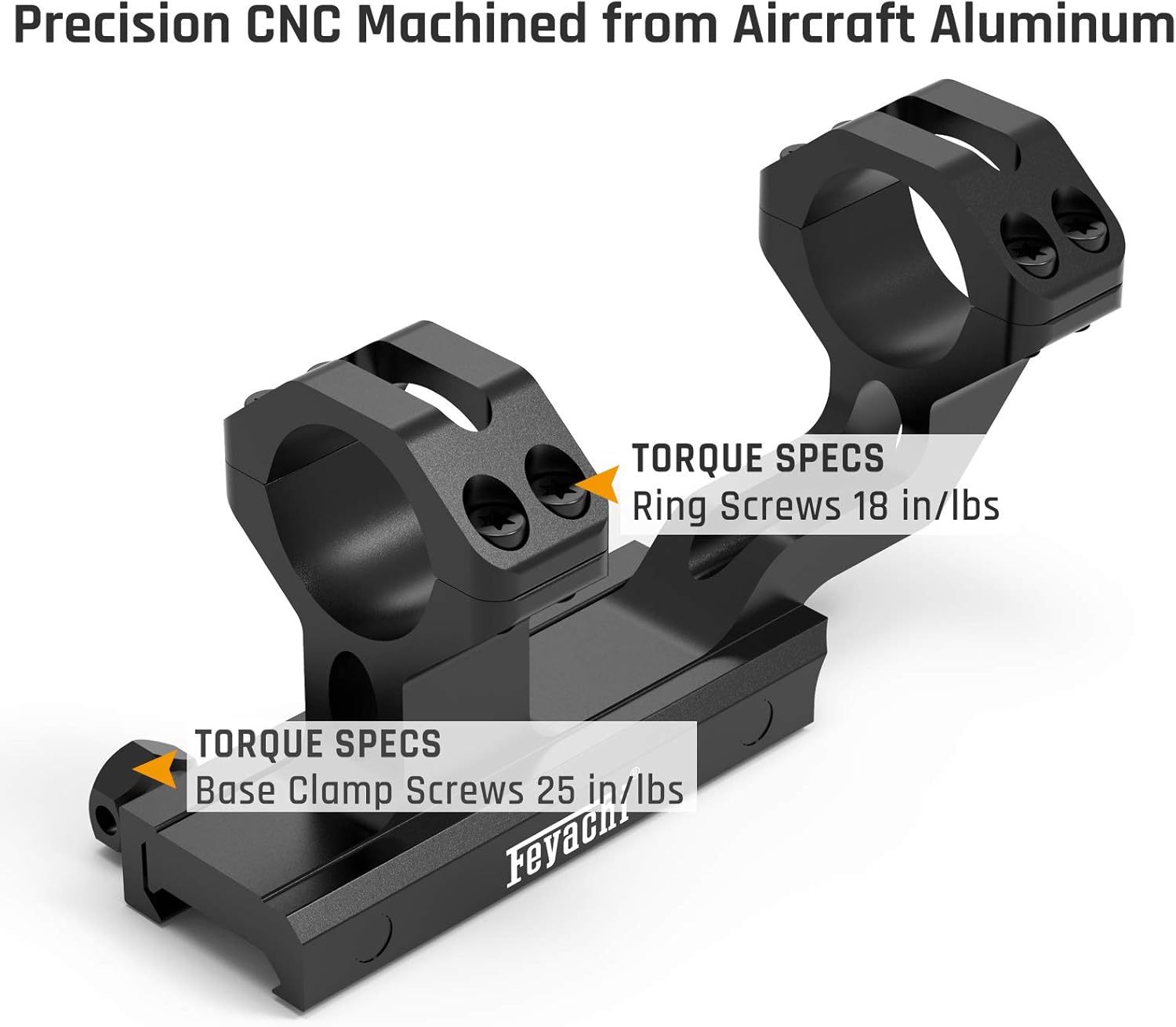 Feyachi SRM12 Scope Mount Offset Cantilever Dual Ring 1 Inch Diameter Riflescope Picatinny Mount : Sports & Outdoors