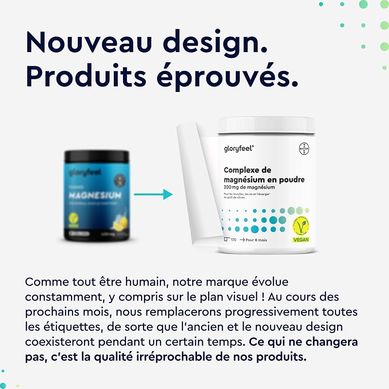 Complexe de magnésium en poudre 600g - Bisglycinate, citrate & malate hautement dosé - Solubilité rapide - Pour les muscles, les nerfs & l'équilibre électrolytique* - Goût citron - 100% pur — photo 2 sur 8