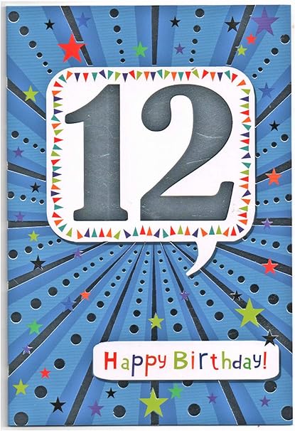 Biglietto Di Auguri Per Dodici 12 Anni Bgg139a Amazon It Cancelleria E Prodotti Per Ufficio