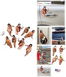 Generic 8 Funny Prank Stickers for Cars and Door