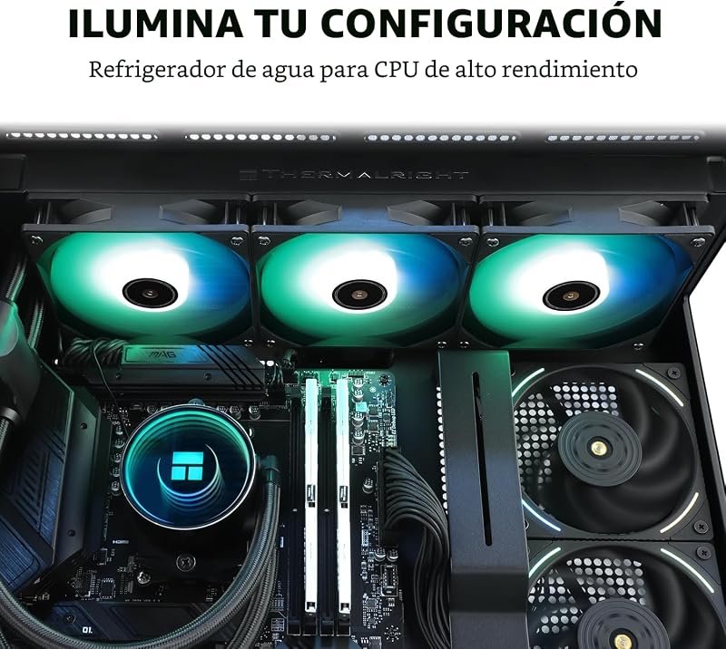TR Frozen Notte 360 ​​BLACK ARGB V2, especificaciones del enfriador de CPU negro 360, 3 ventiladores PWM, rodamientos S-FDB, adecuado para AMD/AM4 AM5, Intel LGA 1700/1851/1151/1200/2011