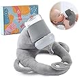 Miocololy Baby Bottle Holder,Self Feeding Support Pad for Hands Free Bottle Feeding,Drying Rack Bottle (Grey)
