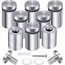 PATIKIL 1 X 2 Inch Sign Standoff Screws, 8 Set Stainless Steel Wall Standoff Mounting Hardware