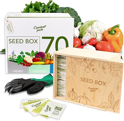 Garden Pack Grow Your Own Seed Box 70 Varieties Seed Kit Gardening Gift