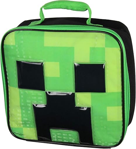 Amazon Com Minecraft Video Game Creeper Insulated Lunch Box Kitchen Dining