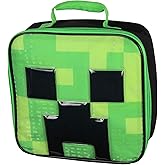 Bioworld Minecraft Video Game Creeper Insulated Lunch Box 10"