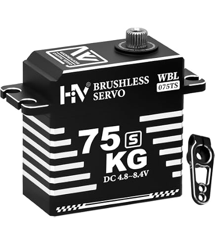 INJORA 75 Kg Servo RC Brushless – 15T Métal, 8.4V – Pour Modèles 1/5 Baja, Robots, Voitures