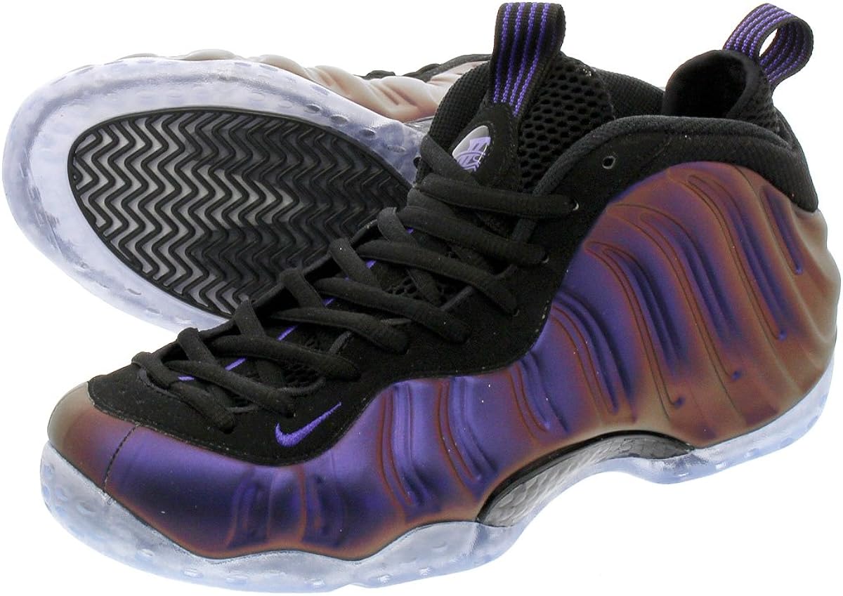 nike foamposite black and purple