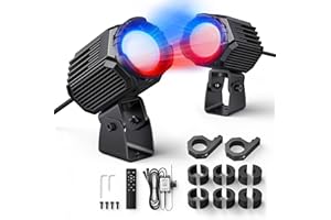 Ehaho Whipless LED Whip Lights, RGBW Dual Color Mixing Alien Lights, with Rocker Switch & Remote Control Whip Lights for Side