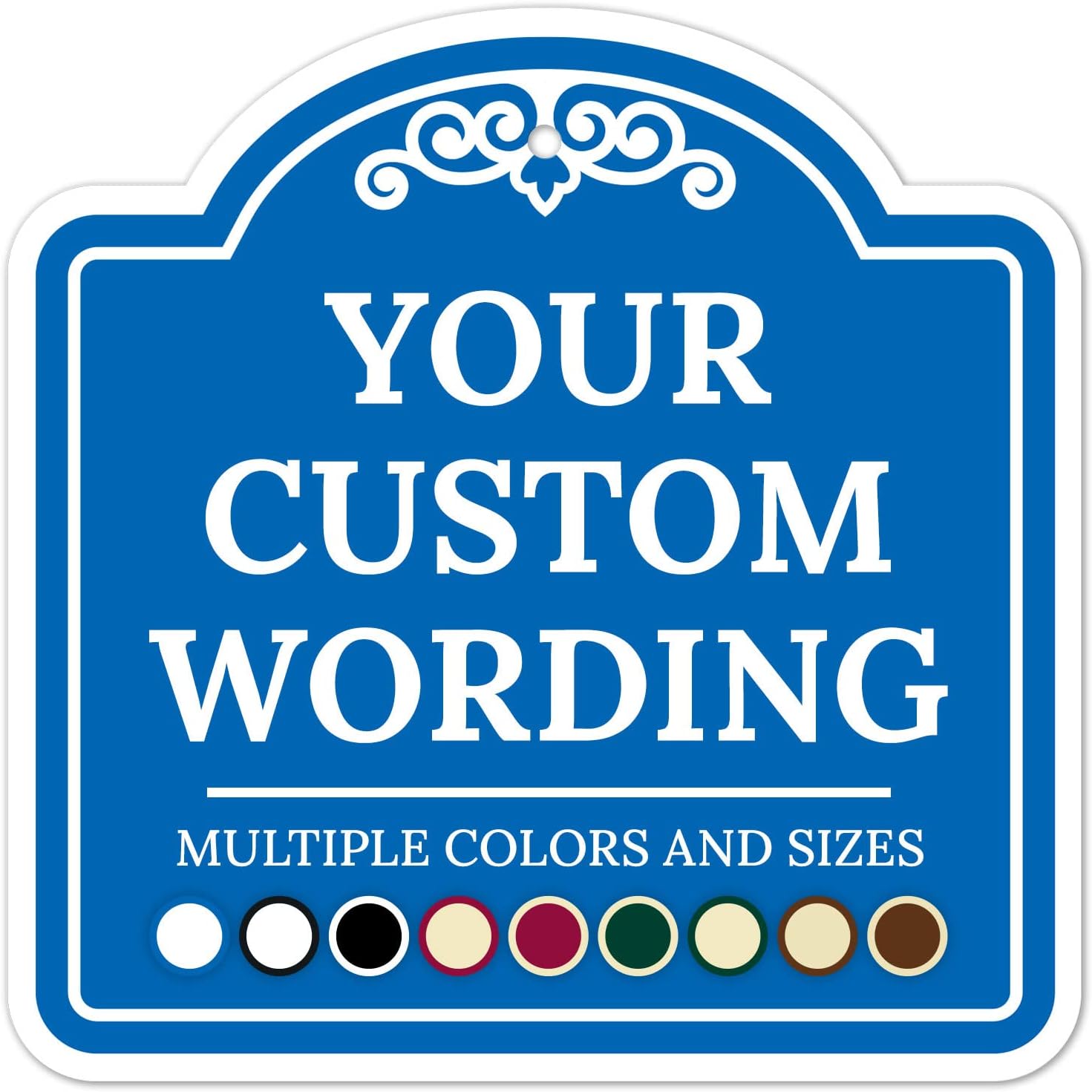 Yard Signs - Sigo Signs Custom Indoor/Outdoor Decorative Sign,Custom Personalized Blue Background Sign, 12x12 Inches, ACM, Fade Resistant, Made in USA by Sigo Signs