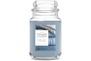 Yankee Candle Warm Luxe Cashmere, Holiday Scented Candle, 22oz Large Jar with up to 150 Hour Burn Time, Giftable