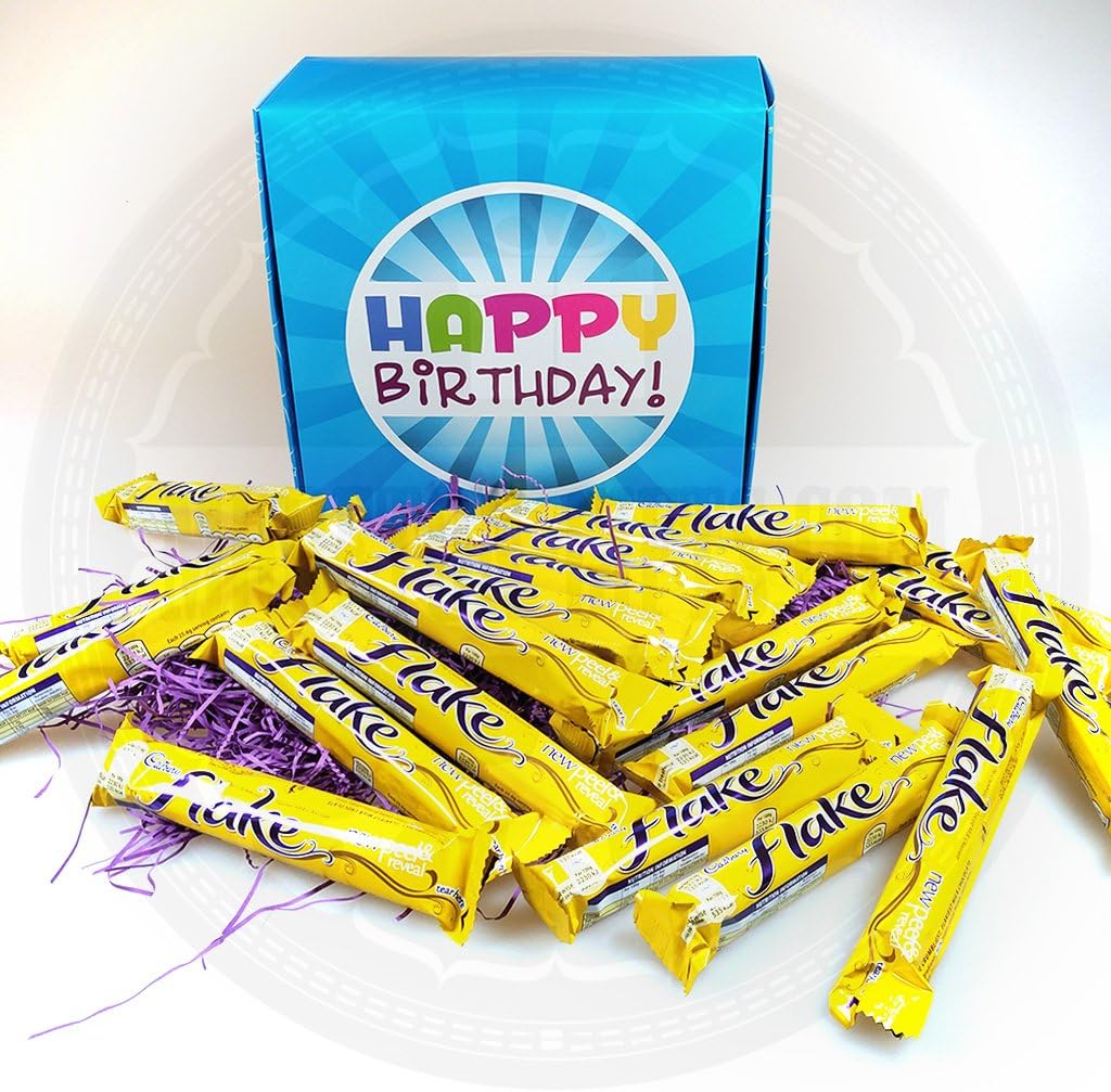 The Ultimate Cadbury Flake Chocolate Lovers Happy Birthday Gift Box - by Moreton Gifts - Full of Cadbury Flake Bars