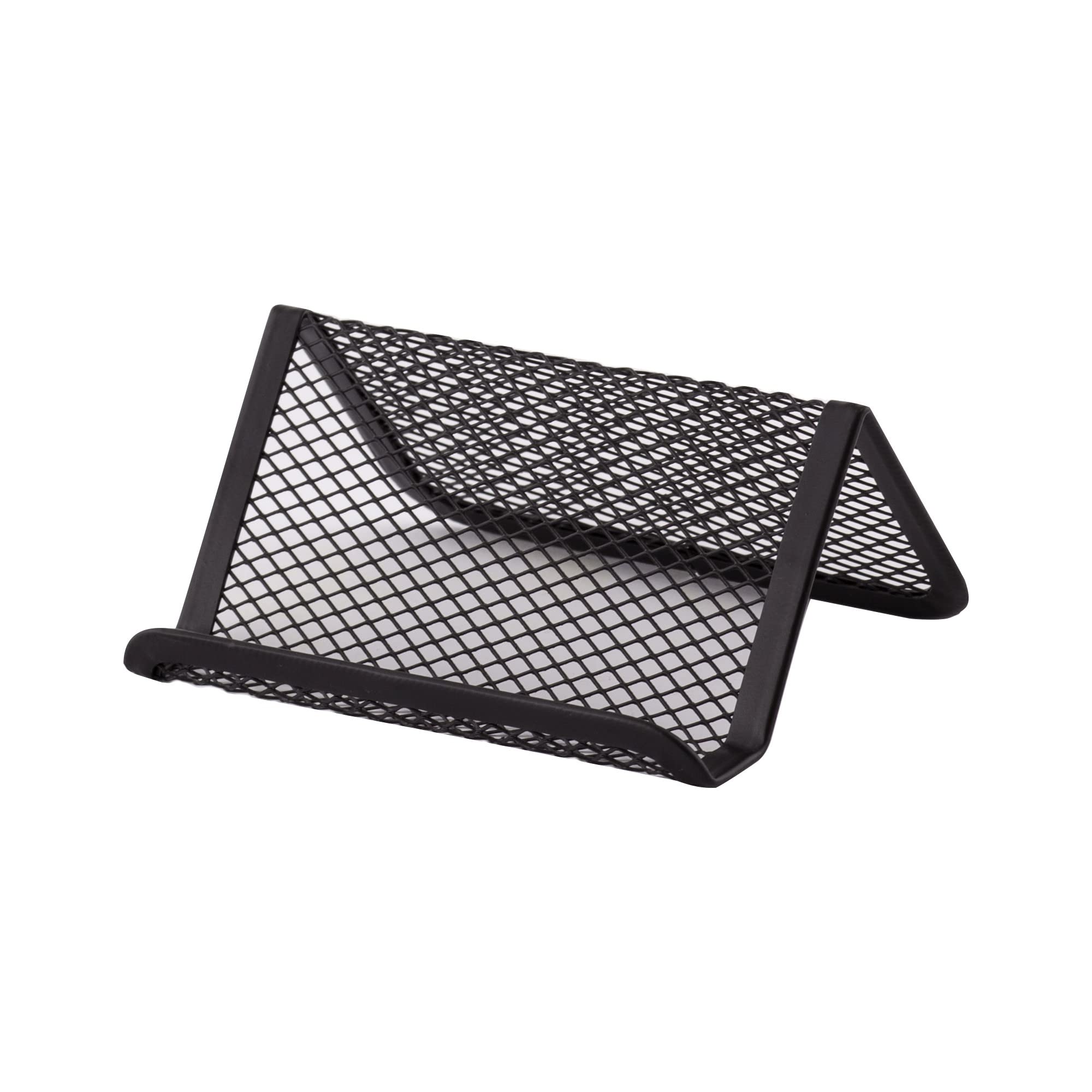 D.RECT Business Card Holder - Metal Mesh Name Card Holder for Office - Black