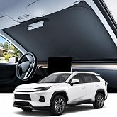 REEVAA Car Windshield Sun Shade for SUV/Pickup Truck, M (64''L x 32''W) | Keep Your Vehicle Cool, Dual-Layer Heat &amp; UV Protection, Full Windshield Coverage