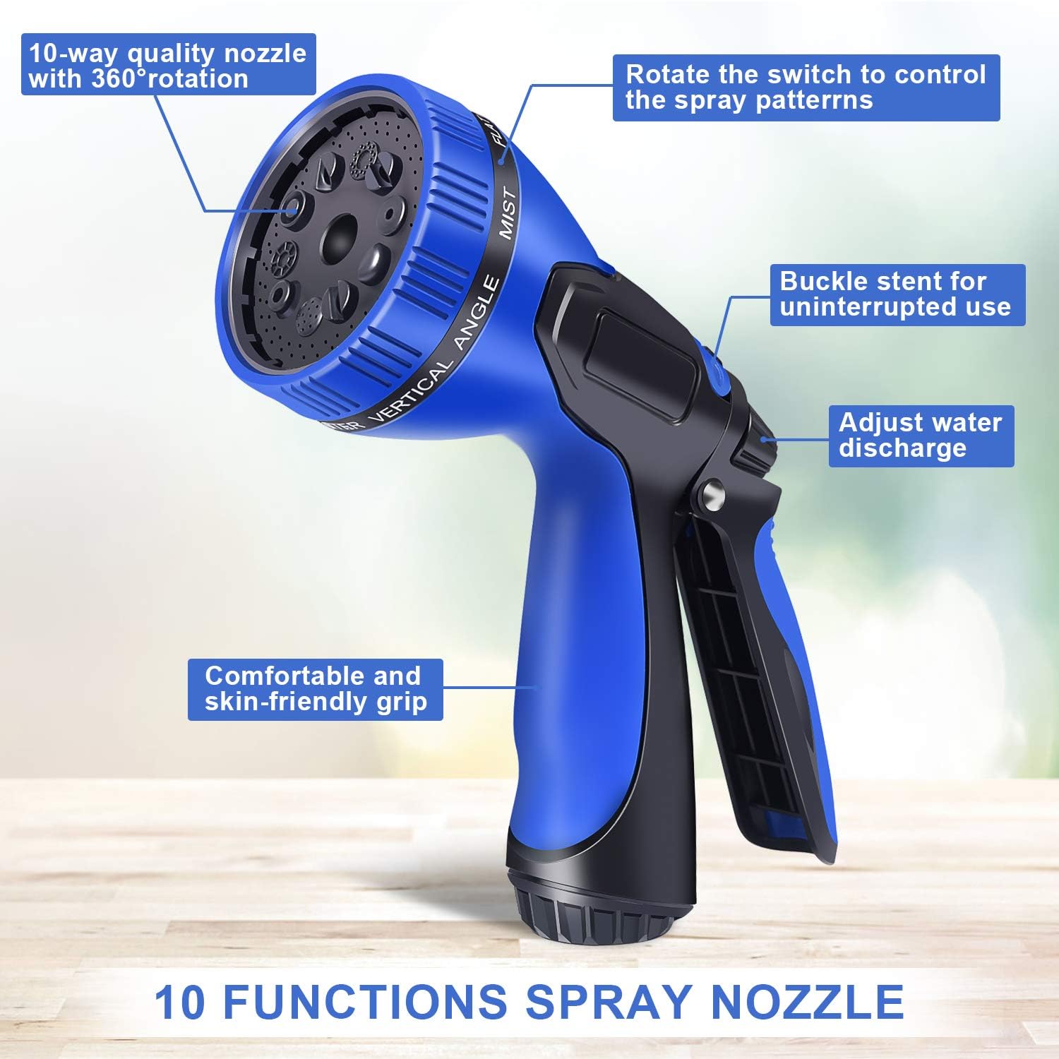 MURLONG Garden Hose 100ft Expandable Water Hose with 10 Function Spray Nozzle,Leakproof Lightweight Flexible Water Hose with Solid Brass Fittings,Extra Strength 3750D Durable Gardening Flexible Hose: Home Improvement