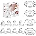 8PCS Silicone Duckbill Valve & 4PCS Silicone Diaphragm Compatible with momcozy S9/S12/S9 Pro/S12 Pro Breastpump, Electric Breast Pump Replacement Parts, Breastfeeding Essentials Pumping Kit for Moms