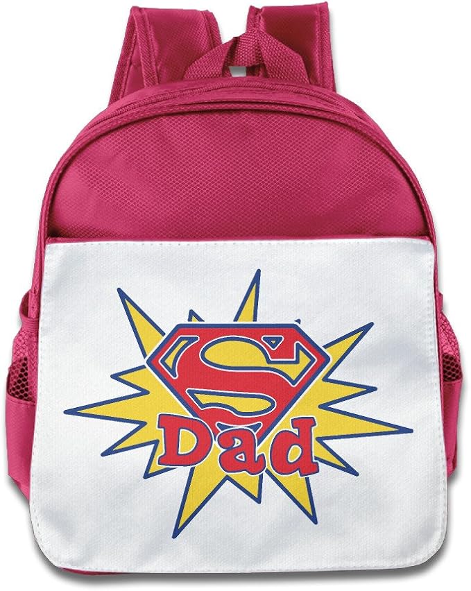 Super Dad Bomb Backpack Children School Bag One Size Pink