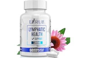 ELERULE Lymphatic Support Supplement, Lymphatic Drainage Supplements with with Dandelion, Burdock, Echinacea, Lemon & More, Lymph System Support for Men and Women – 60 Capsules