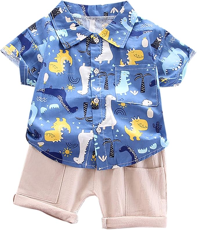Amazon Co Jp Cousannory キッズ 上下セット 子供服 半袖 シャツ 男の子 ショートパンツ 夏 2点セット ベビー トップス 薄手 サルエルパンツ セットアップ ルームウエア 前開き 紳士服 赤ちゃん スーツ かわいい おしゃれ 出産祝い お食い初め 服 ファッション小物