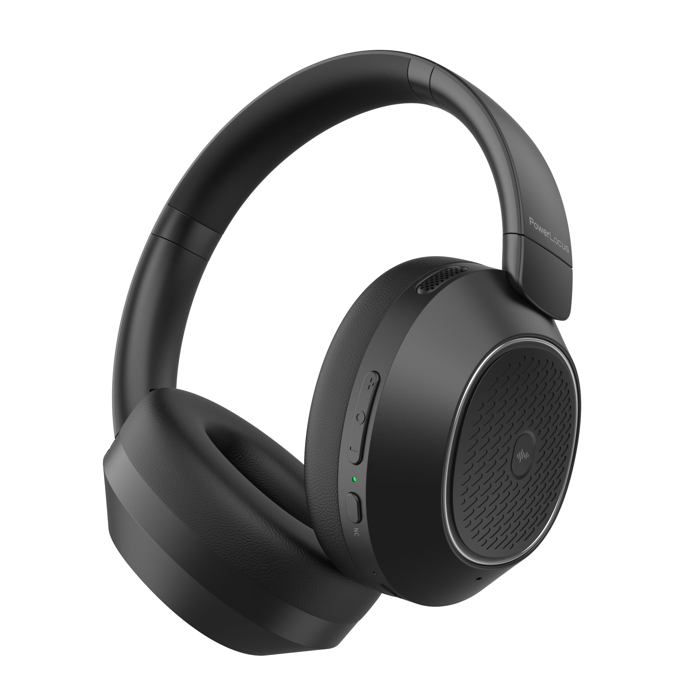 PowerLocus Hybrid Active Noise Cancelling Headphones, 60 Hours Playtime Over Ear Bluetooth Headphones, Hi-Fi Stereo Wireless Headphones with Bass Button, Foldable, with Mic for Travel,Mobile Phone,PC — image 1