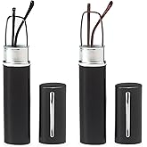 DOUBLETAKE Reading Glasses - 2 Pairs Slim Pocket Readers w Pen Clip Case