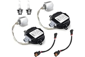 CORKIAUTO 2PCS Xenon HID Headlight Ballast Control Unit w/Igniter & D2S Bulb Replacement for Nissan Rogue 350z Altima Murano Marano Maxima,for Infiniti G35 G37 FX35 Qx56, # Replace 28474-89904 28474-8991A