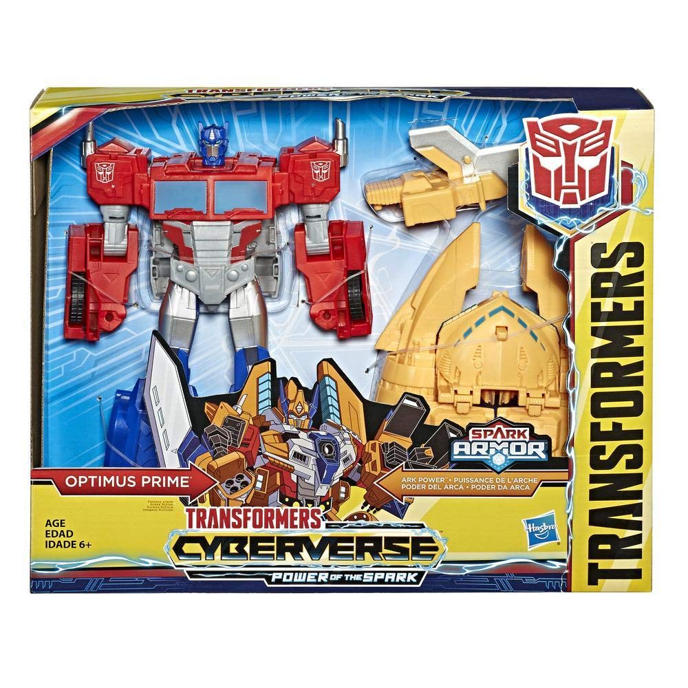 Transformers Cyberverse - Robot Action Optimus Prime Ark Power Camion - 30cm - Jouet Transformable 2 En 1