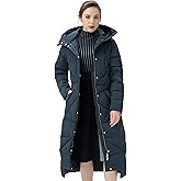 Orolay Women's Puffer Down Coat Winter Maxi Jacket with Hood