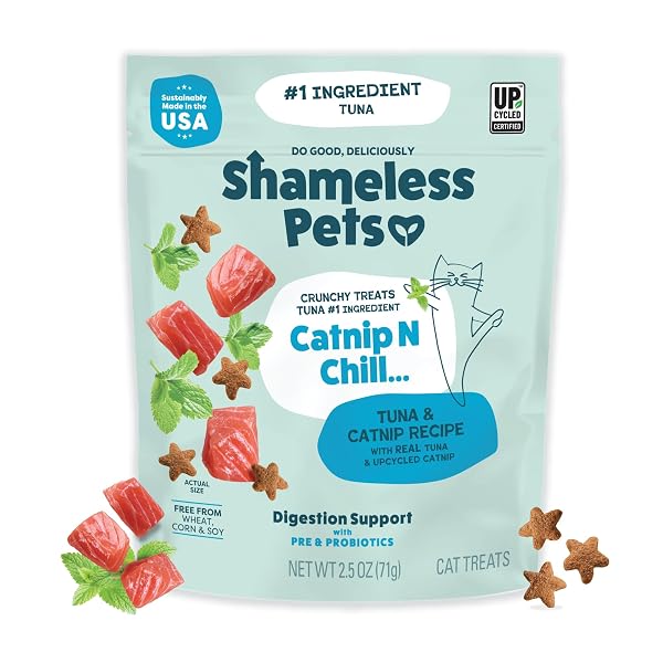 SHAMELESS PETS CRUNCHY CAT TREATS – CATNIP TREATS...