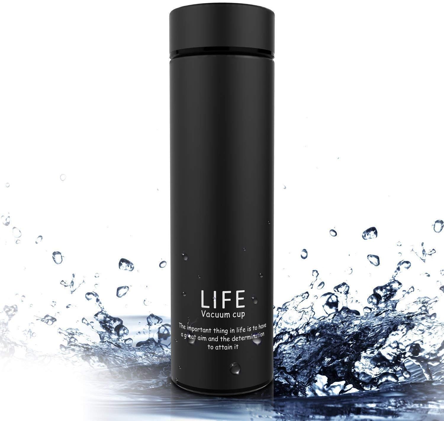 Vacuum Flask - Elecstory 17 OZ Double Wall Vacuum Insulated Water Bottle Stainless Steel Leak Proof Sports Water Bottle, Standard Mouth with BPA Free Flex Cap