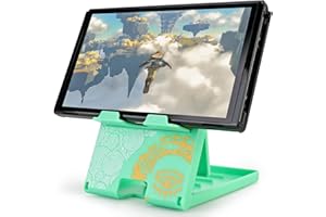 Tscope Cute Switch Stand for Nintendo, for Zelda Tears of The Kingdom Switch Lite Holder Bracket, Adjustable Foldable Portable Compact Playstand for Switch OLED