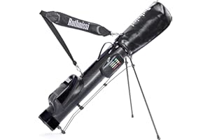 RUTHNISSI Sunday Golf StandBag with Cooler Pouch and Padded Strap，Lightweight for Driving Range Mini Course Training Practice Man Women,Travel Case Vertical Hard Shell Tube for Airlines