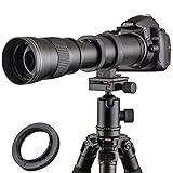 JINTU 420-800mm f/ 8.3 Manual Telephoto Zoom Lens + T-Mount for Canon EOS Rebel SL2 SL1 T3 T3i T4i T5 T5i T6 T6i T6s T7 T7i 4