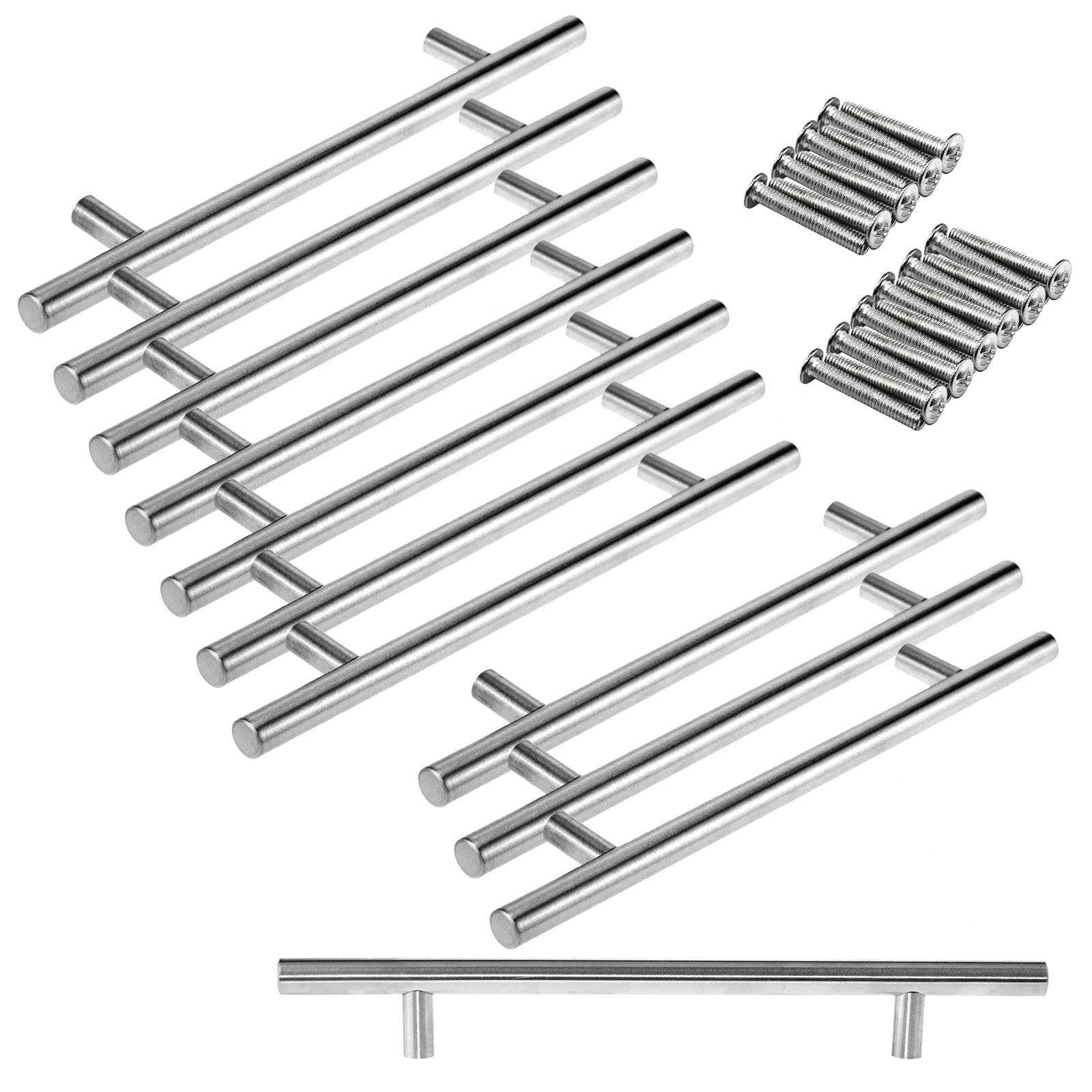 ENET 96mm/128mm/160mm Kitchen T Bar Handle Cup Board Cabinet Bedroom Door Units