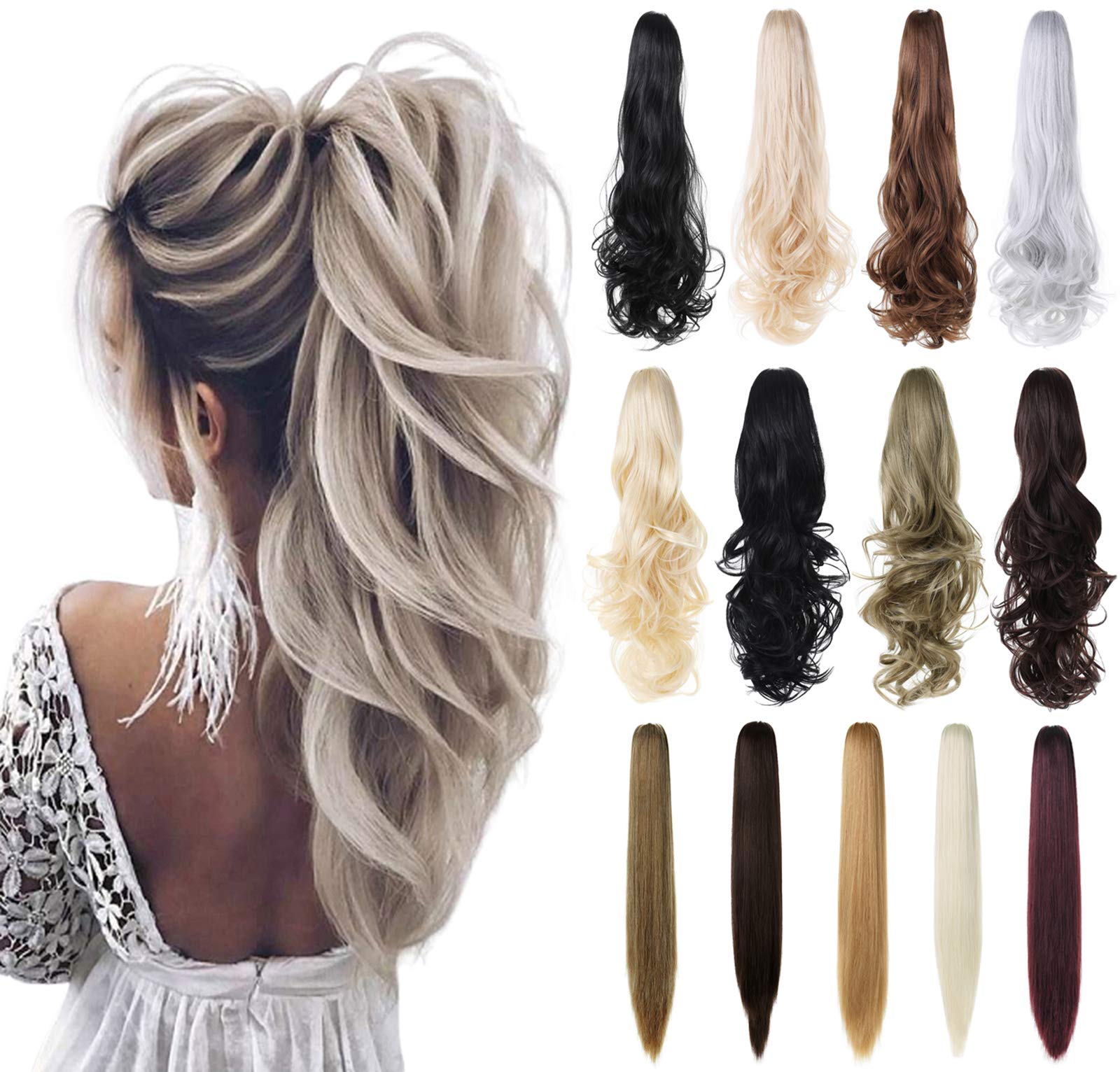 US Long Thick Claw Ponytail Clip In Pony Tail Hair Extension Real As - Foto 10